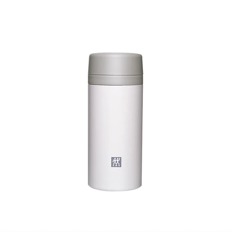 双立人(ZWILLING)水杯保温杯杯子真空茶漏杯大容量茶水分离杯保暖杯男士父亲节礼物 白色-【支持激光印制】420ml