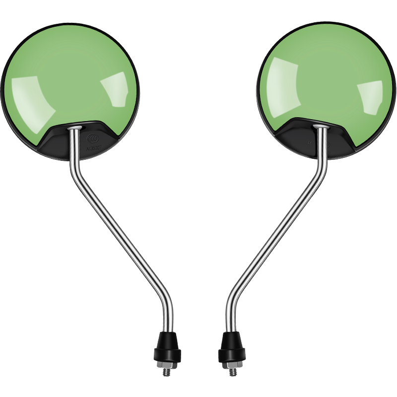 酷改（Coolchange）電動車后視鏡通用愛瑪電瓶自行車反光鏡凸面廣角改裝倒車鏡子配件 ABS高清款-【抹茶綠】8MM+鏡座