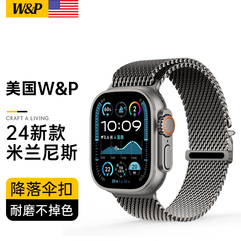 W&P��������2024�¿�����ƻ���ֱ�����apple watch������˹����ɡʽ���۱���iwach ultra2/S10/9/8/7 ȫ�½���ɡ���ۡ���ԭɫ��49/46/45/44MM