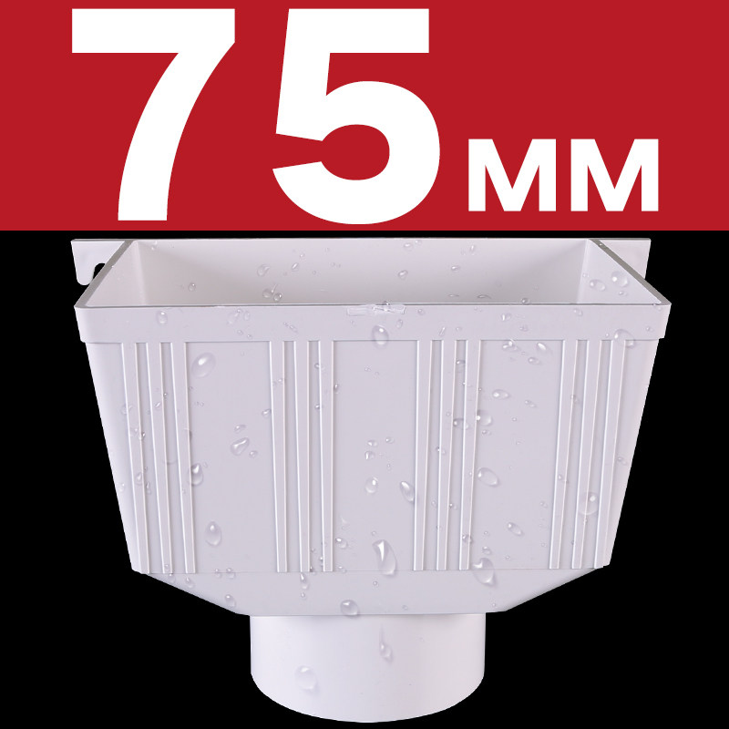 仁聚益pvc排水管方形雨水漏斗75 110 方型雨水斗 75mm