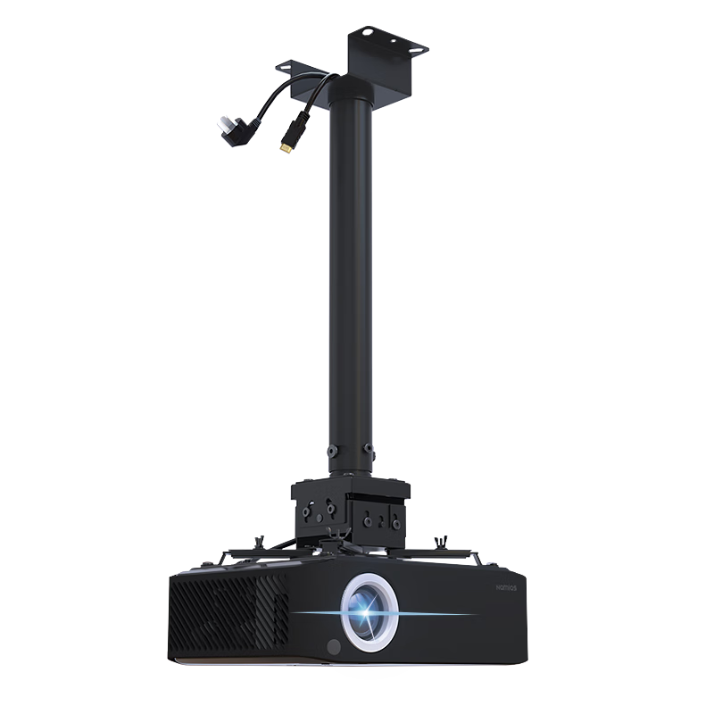 納米亞（Namias）投影儀吊架投影機(jī)支架吊裝吊掛架 愛普生明基松下索尼極米當(dāng)貝優(yōu)派等投影通用吊桿吊頂掛架子 長(zhǎng)度0.35-0.5米伸縮｜加厚-黑色