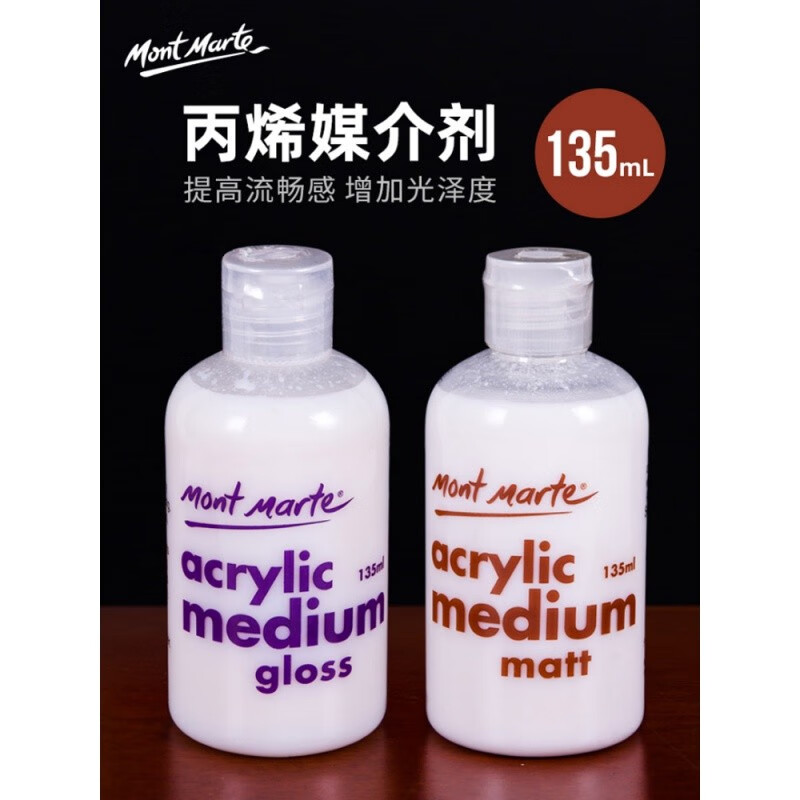 丙烯颜料调和液亮光剂哑光剂透明保护漆亚光助剂底涂绘画透明防水防晒丙烯媒介剂上光油 60ML调和液 单瓶
