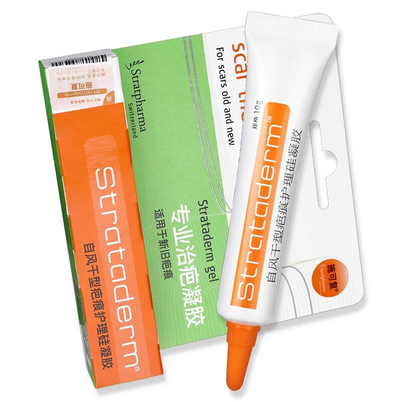 施可复(strataderm) 原装进口自风干型疤痕护理硅凝胶祛疤膏 淡化疤痕