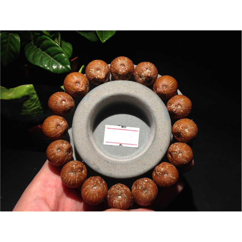 三眼菩提招财紫金鼠手串 前鼠后猫正圆包子桩收藏级手串 佛珠念珠长串