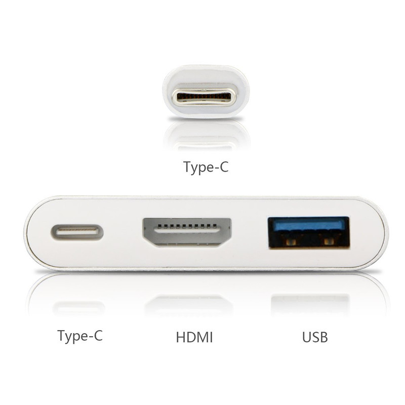 优霆Type-c转HDMI+USB加PD供电HUB手机笔记本投屏扩展显示投影转换器 USB3.1 Type-c转HDMI+USB Type-c转换器