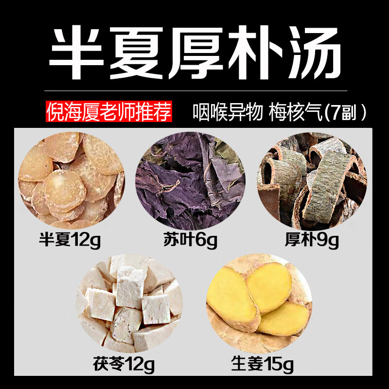 【官方同售】半夏厚朴丨汤颗粒半夏厚补汤同仁堂张仲景梅核气喉咙有痰