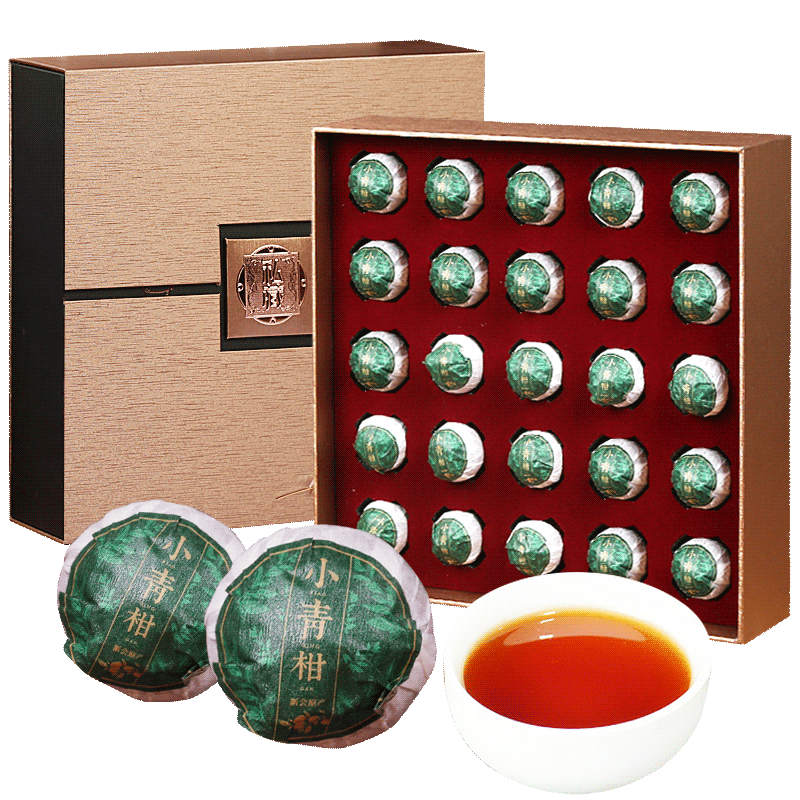 普洱电商最低价查询方法|润虎宫廷普洱茶价格走势|新会小青柑普洱茶叶礼盒装评测