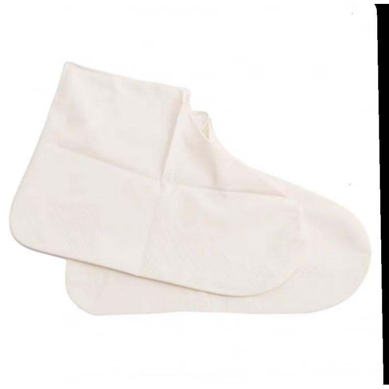 鞋套旅行下雨天户外水鞋套脚套硅胶鞋套防泥沙防雨鞋套 乳胶白鞋套 m