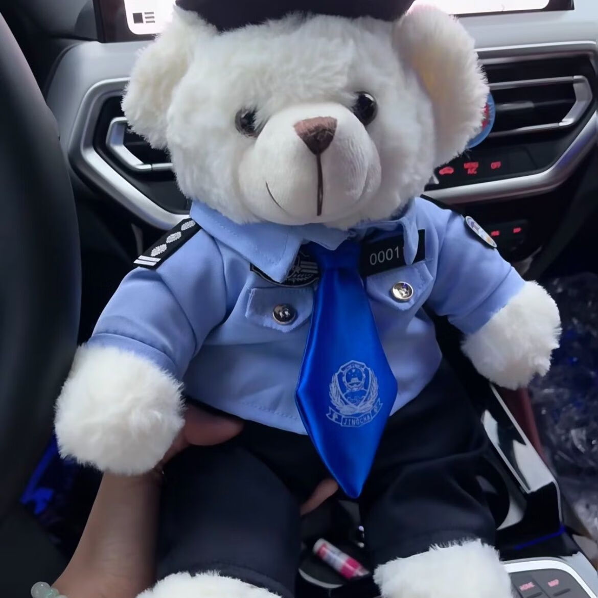 源垅公安小熊公仔警察公仔定制玩偶警熊棉花娃娃睡抱熊布娃娃毛绒女生