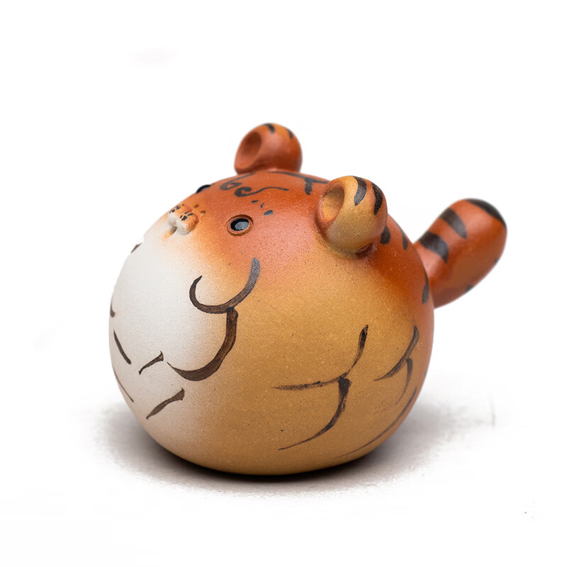 堂 宜兴紫砂茶宠十二生肖老虎摆件可养茶玩茶台茶道周边福虎生财 虎爸