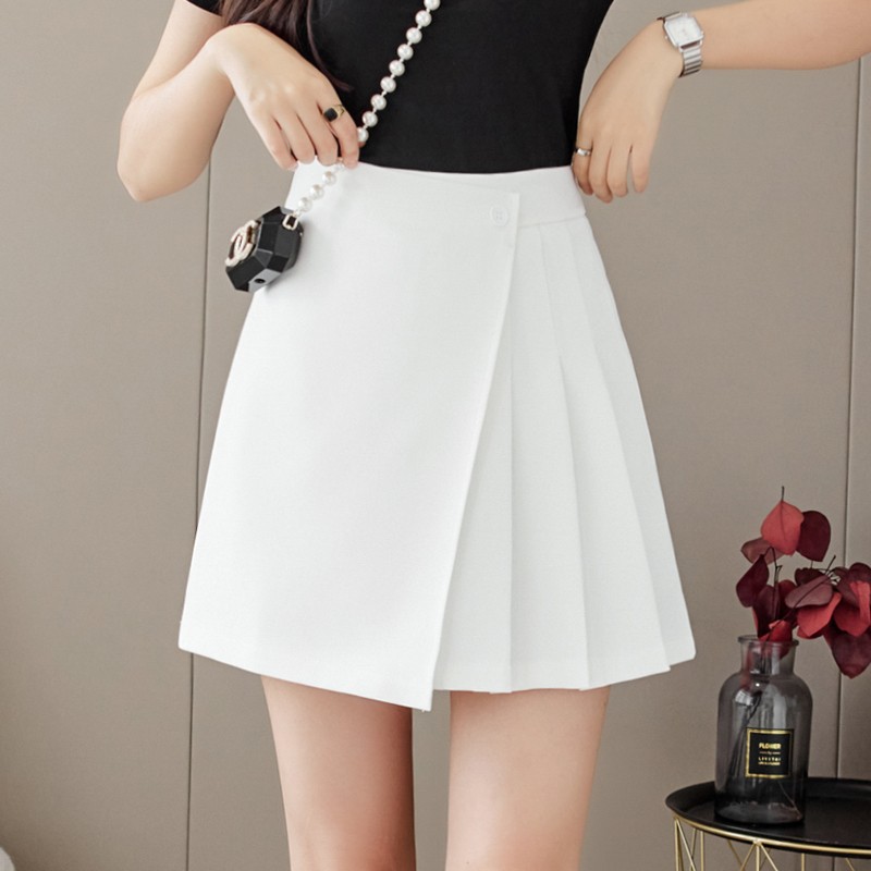 百皱裙百折裙短裙夏天小短裙女春夏季2022年新款气质不规则百褶高腰a