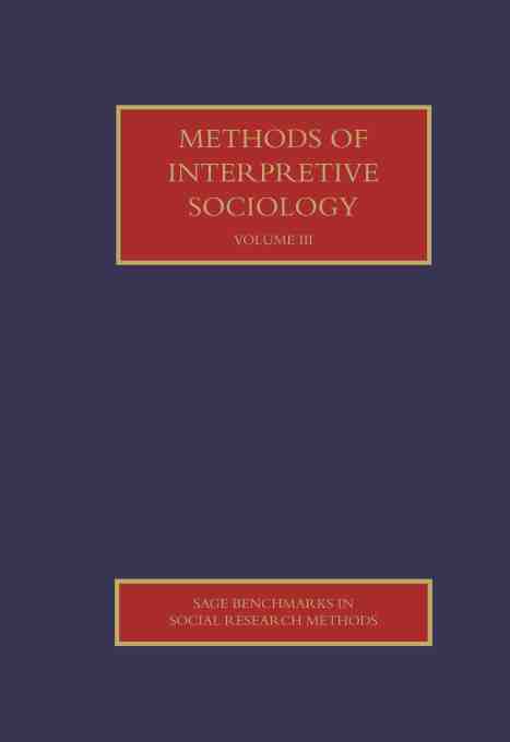 预售 按需印刷 methods of interpretive sociology
