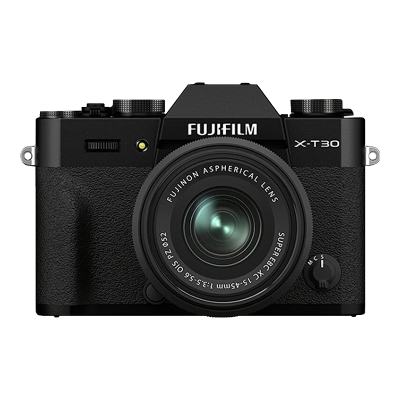 富士（FUJIFILM）XT30II XT30二代 微單數(shù)碼相機 4KVlog視頻攝影 學(xué)生照相機 黑色單機+15-45mm 官方標配