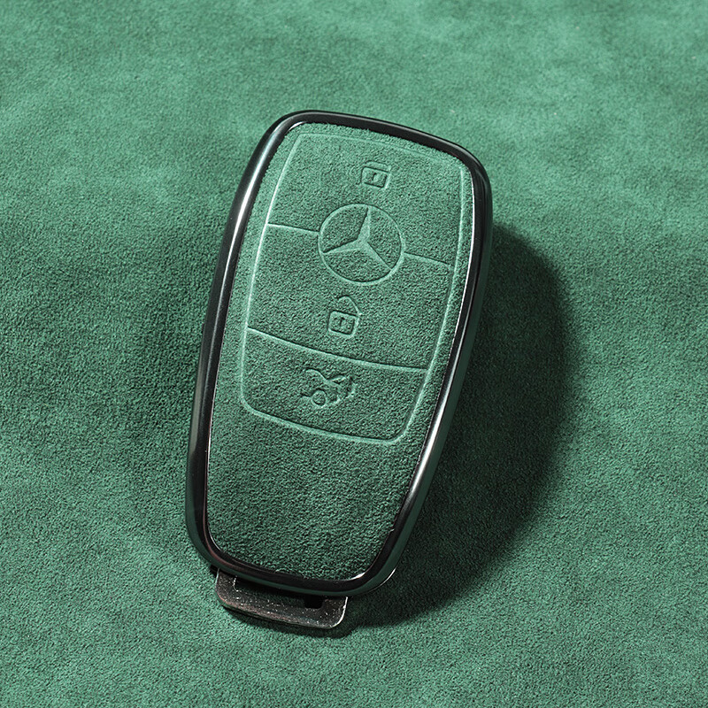 奔驰钥匙套新e级c级e300l壳翻毛皮c260l glb/gls450包s级glc/gle350扣