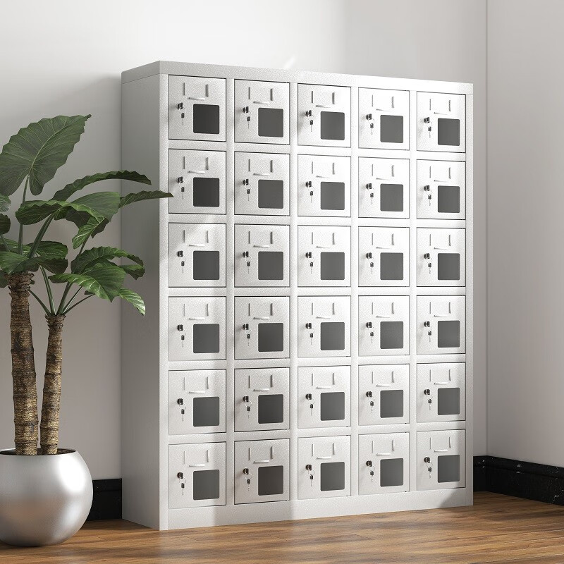 臻远钢制手机存放柜收纳保管柜 30门手机柜(亚克力门)1105*900*230