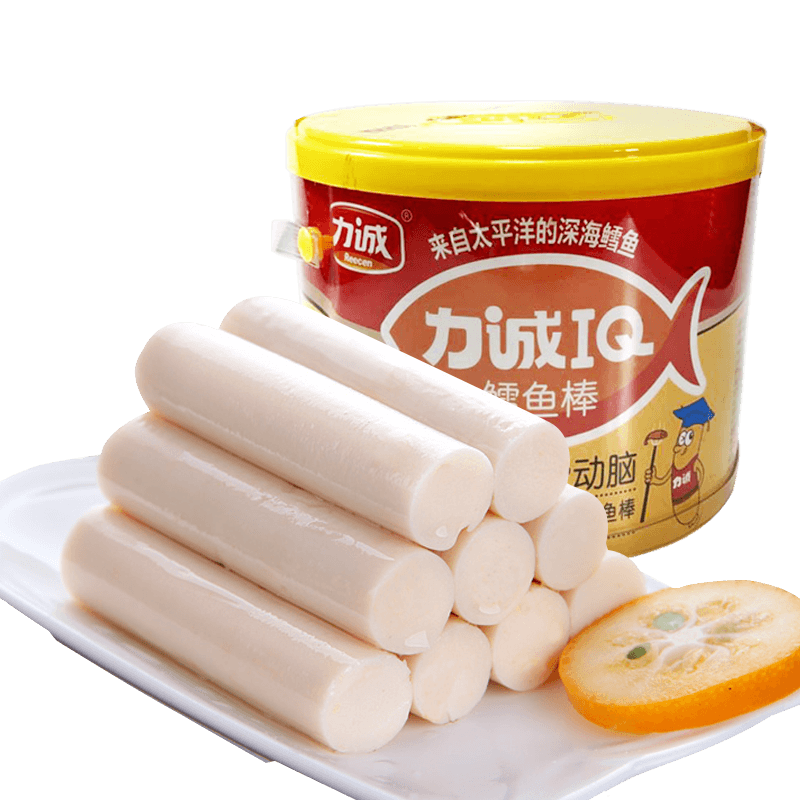 力诚（Reecen） IQ鳕鱼肠深海鳕鱼棒即食鱼肠儿童海味零食鱼肉火腿香肠休闲食品 爆浆鳕鱼肠25g*40支【芝士味】