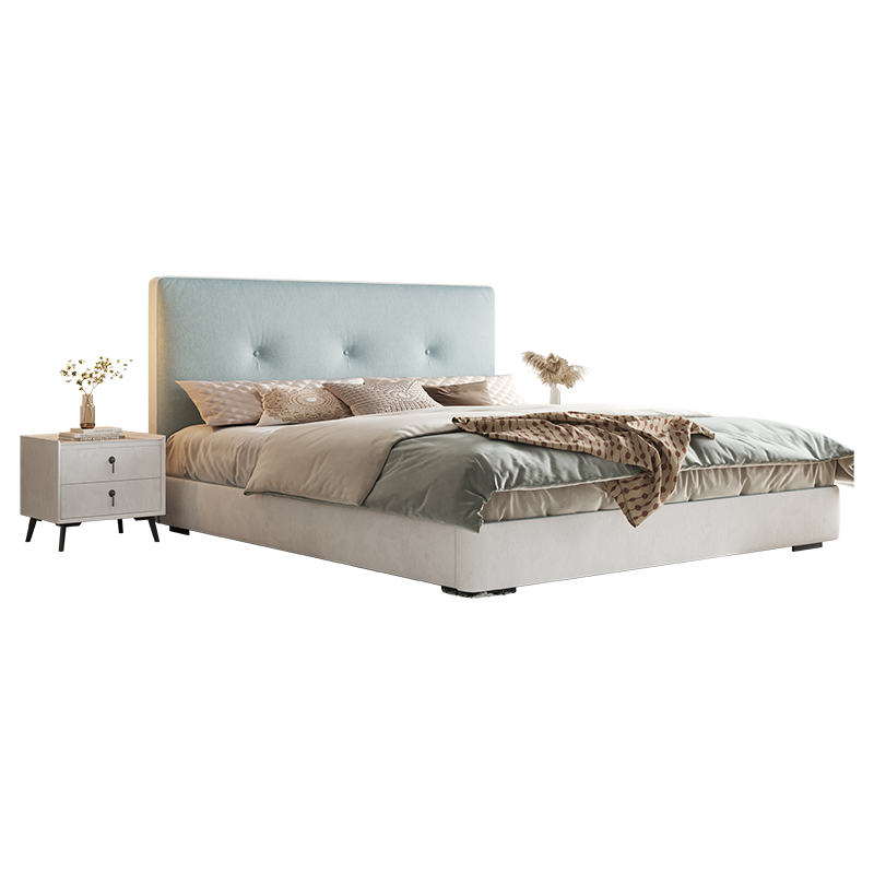 风之意 意式轻奢1.8米双人皮床现代简约家用小户型软靠高箱储物床婚床GS-2009 床+乳胶椰棕床垫+床头柜*1 1500*2000mm 标准床