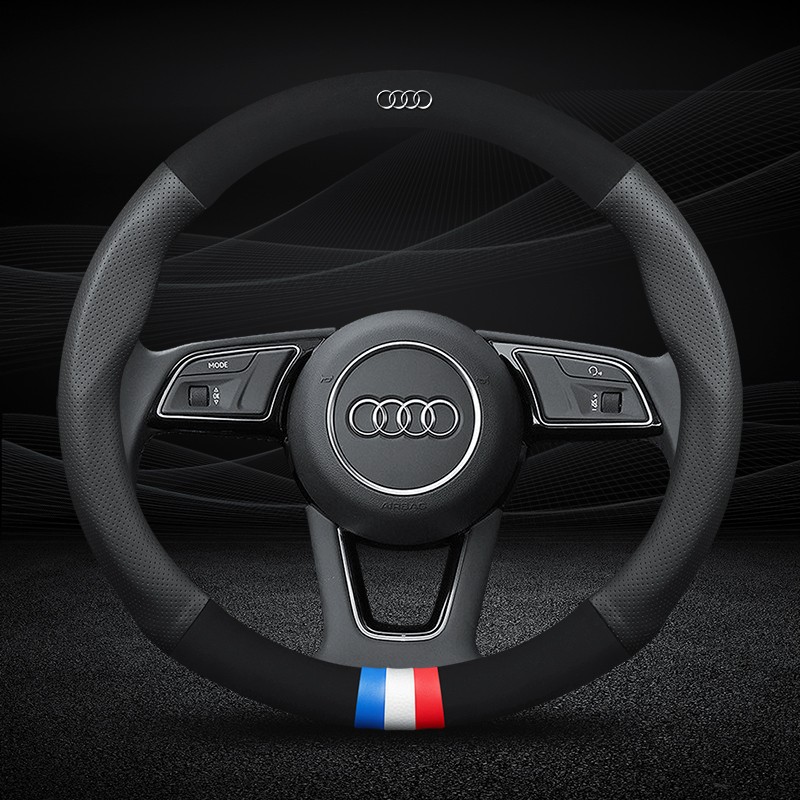 广汽gm8gm6蓝白字母免手把套真皮gs7方向盘套