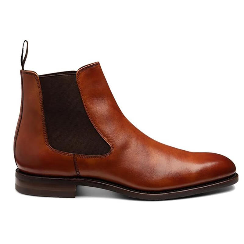loake男靴wareing chelsea 经典复古棕色皮革休闲切尔西短靴 tan 45.