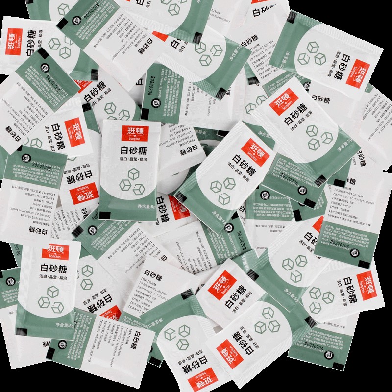 班顿（bampton） 优质白砂糖咖啡糖包方糖块咖啡伴侣调味糖烘焙 5g*25小包装袋