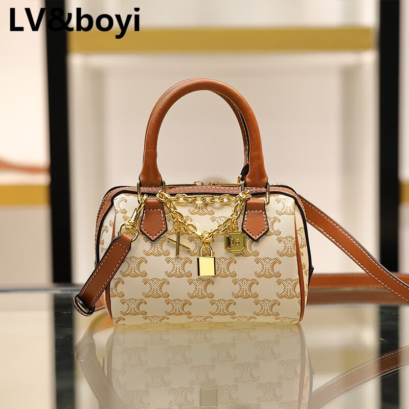 lv&boyi奢侈品品牌包包法国奥莱2022新款潮牌款时尚枕头包波士顿单肩