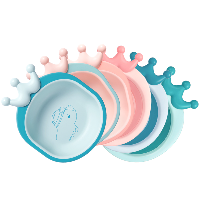 蒂爱婴儿洗脸盆小宝宝脸盆pp新生儿童卡通可折叠家用盆用品 瞌睡鱼【折叠便携款】