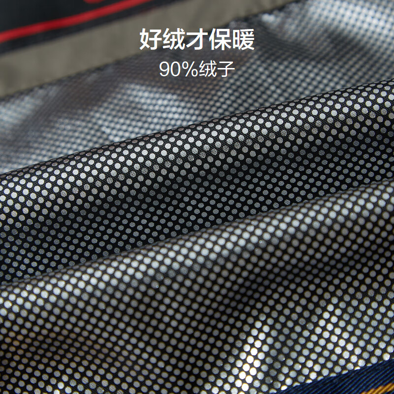 红豆【立领面包羽绒服】男士中老年爸爸款25冬季立领保暖休闲羽绒外套 S2浅云灰 XL 180/100B