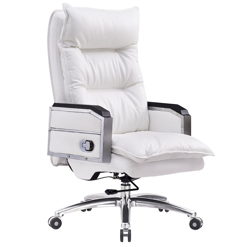 品儀老板椅真皮辦公椅可躺電腦椅家用總裁舒適久坐大班椅子工學(xué)座椅 黑色頭層牛皮