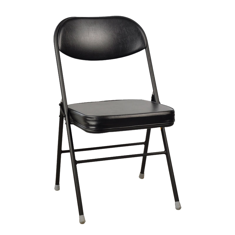【整装-拆包即用】天坛家具 7469折叠椅宇航员同款金属椅会议椅喷塑椅 软椅办公椅餐椅 喷塑椅(黑色) 2把