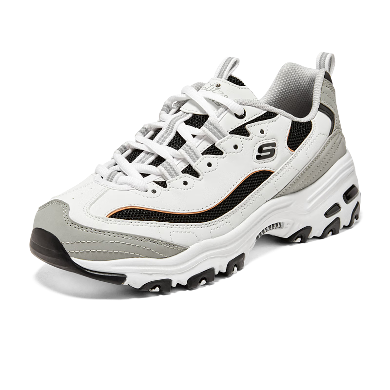 斯凯奇（Skechers）女鞋厚底老爹鞋复古百搭熊猫鞋软底休闲运动鞋896204