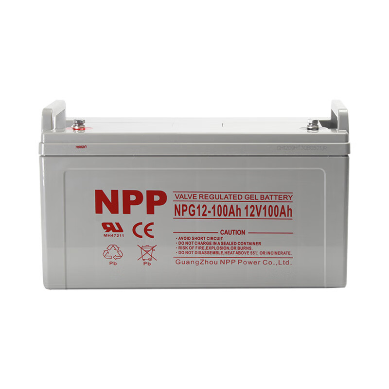 耐普npp太阳能胶体蓄电池12v100ah npg12-100 光伏发电路灯用电池 npg