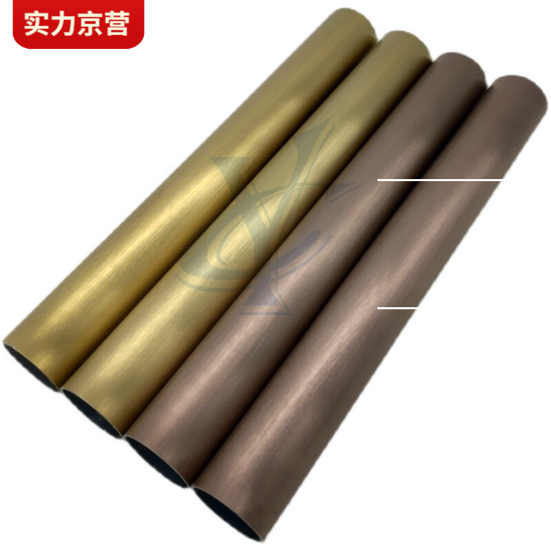 志彬定制国标201 304不锈钢管黄钛金圆管 金属不锈钢金色方管玫瑰金