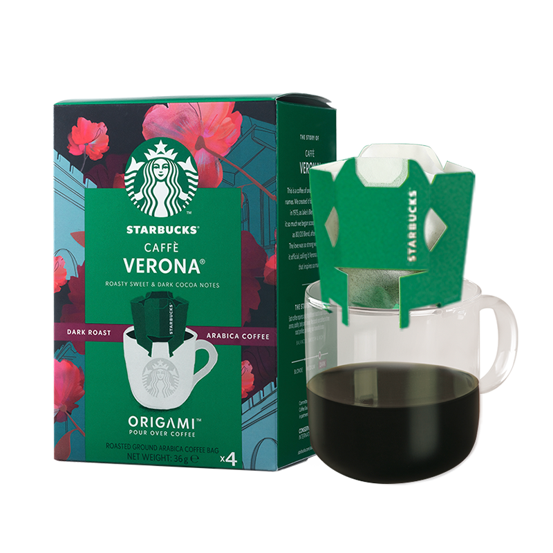 星巴克（Starbucks）挂耳咖啡黑咖啡 佛罗娜 日本原装进口便携式滴滤咖啡4袋装 34.5元