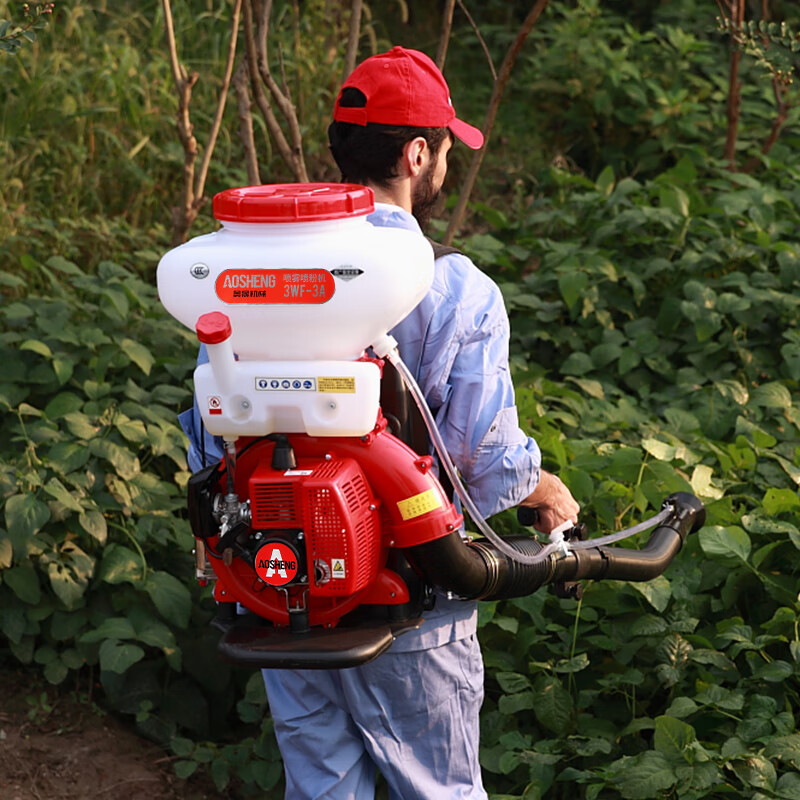 奥晟机械 3wf-3a汽油施肥机背负式喷雾喷粉机稻田撒化肥撒农药农用弥