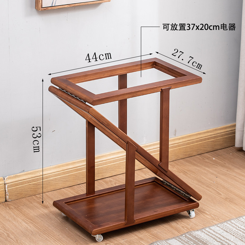 移动折叠式茶水架实木茶台茶水柜家用沙|发边几阳台小茶几泡茶桌子
