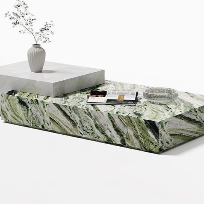 宾迪朗轻奢家具 意式极简天然大理石茶几电视柜组合现代设计师感大小