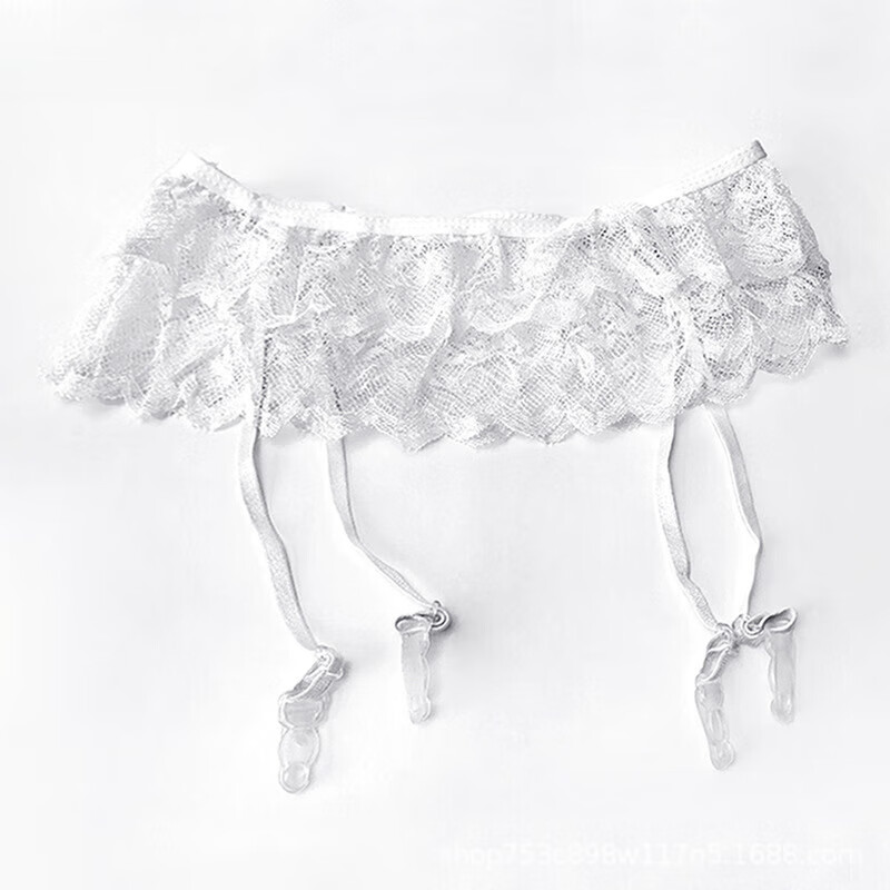 蕾丝吊袜带诱惑欧美性感超薄吊带丝袜扣女可拆卸吊带扣夹 黑色 均码