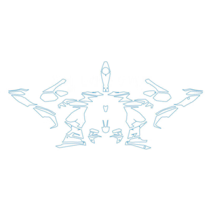 塔克尔适用于川崎忍者400油箱贴隐形车衣z400大灯油箱贴膜改装 忍者