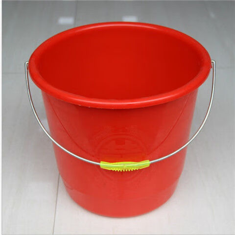 【网红款】家用红色手提塑料水桶日用百货学生提桶储水清洁洗车大桶