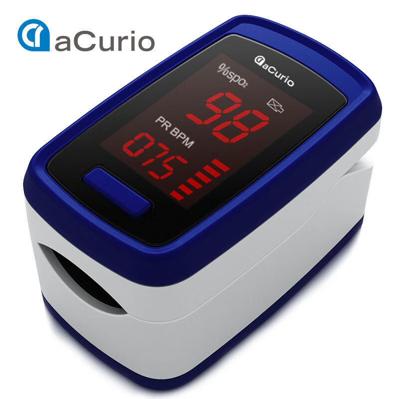 进口血氧指夹式医家用血氧饱和度检测手指脉搏指脉氧测心率器