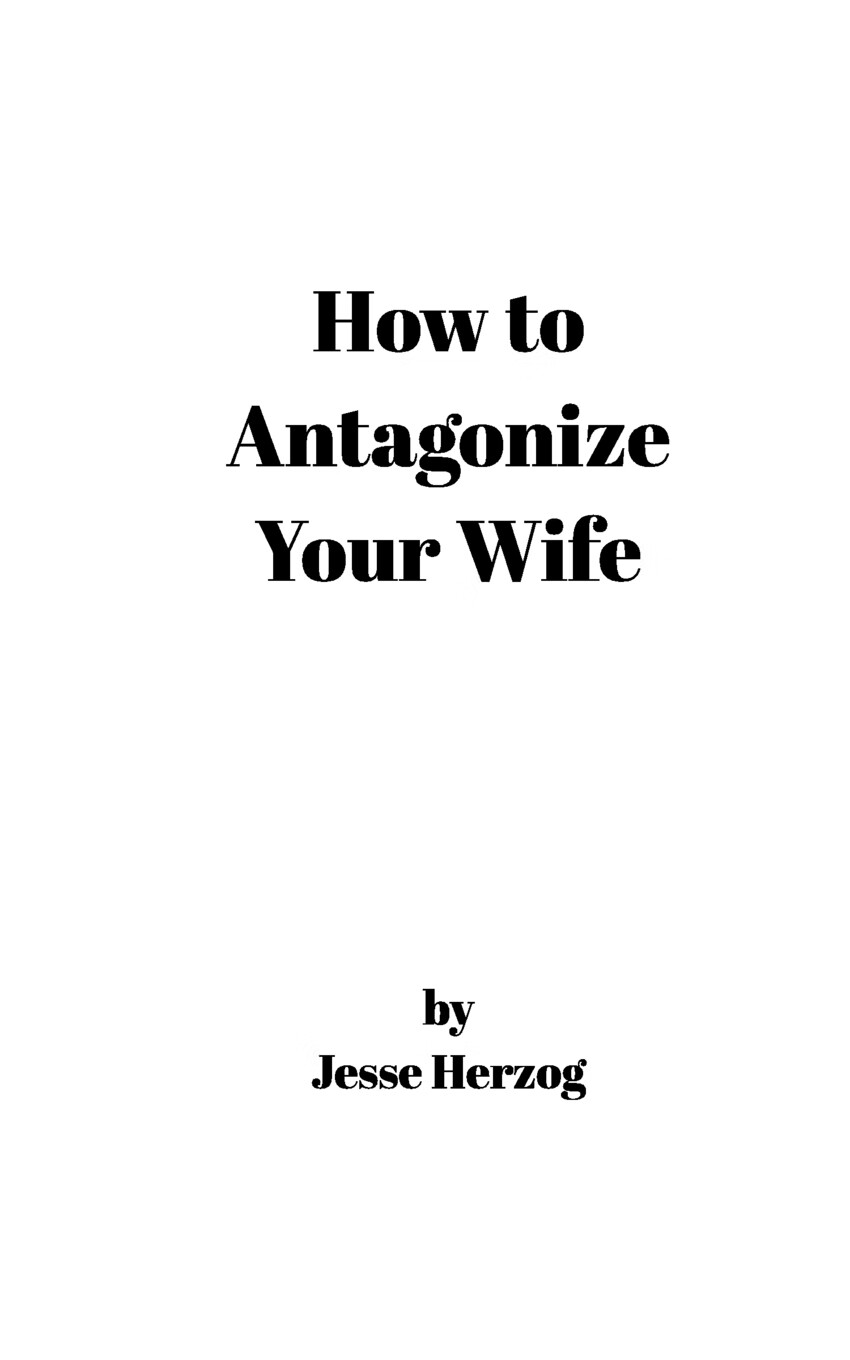 【预售按需印刷】how to antagonize your wife