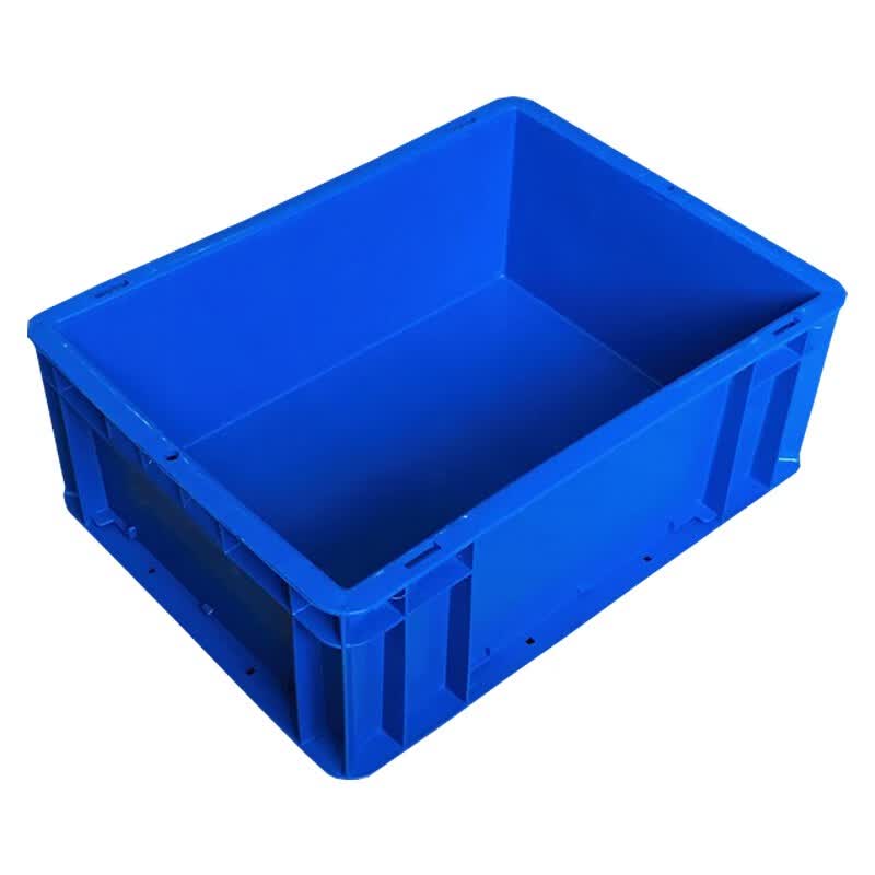 柯瑞柯林zeu4315-b周转箱加厚pp无盖仓储元件物料物品收纳箱蓝色400*