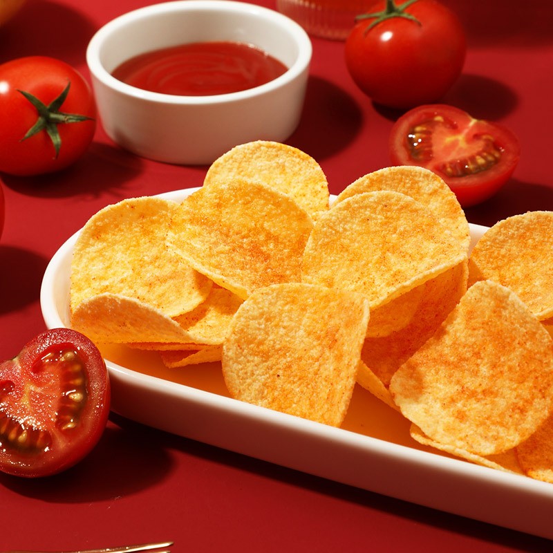 味滋源吮指薯片番茄味原味多口味薯片办公室休闲零食小吃山药片土豆片 吮指薯片 原味 (10g/袋) 5袋 2件