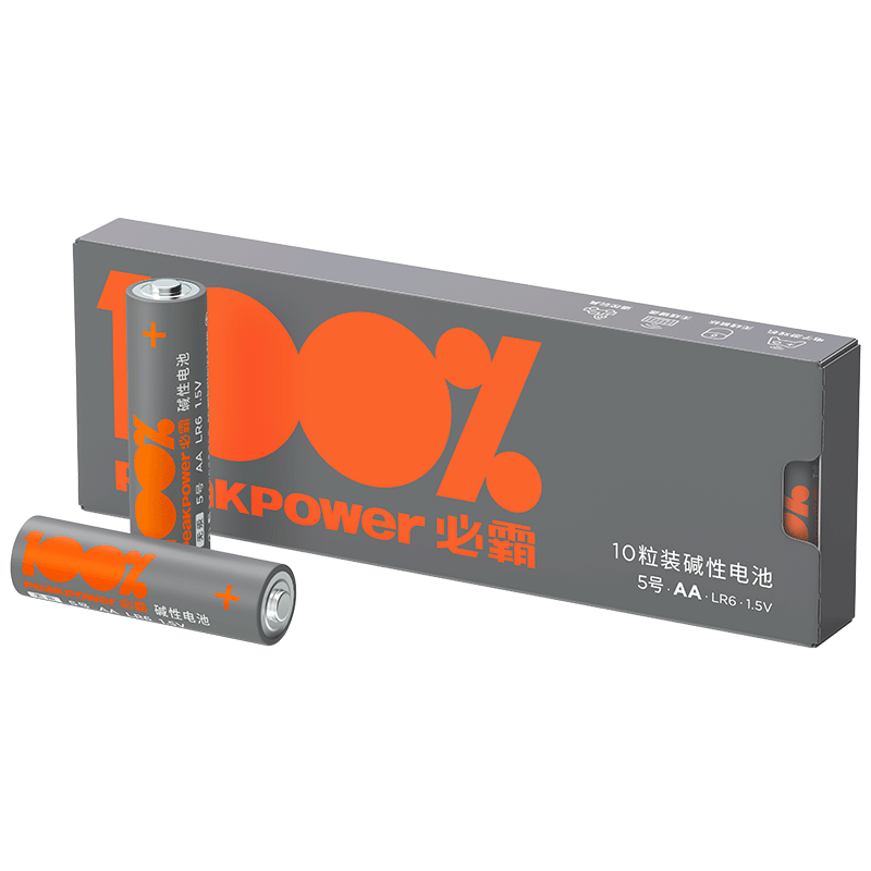 全 必霸（peakpower）5号电池10粒五号碱性干电池适用于耳温枪/血压计/血糖仪/鼠标等5号/AA/R6P