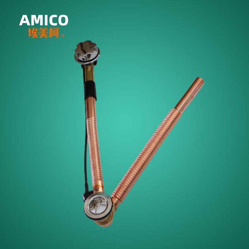 埃美柯浴缸放水阀纯铜排水器下水旋转通用款各大品牌紫铜款铜管浴室