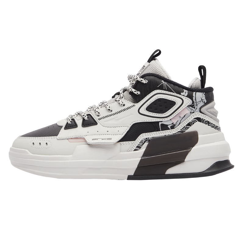 鸿星尔克运动板鞋女耐磨高帮滑板鞋休闲时尚女鞋|夜宴52122301067