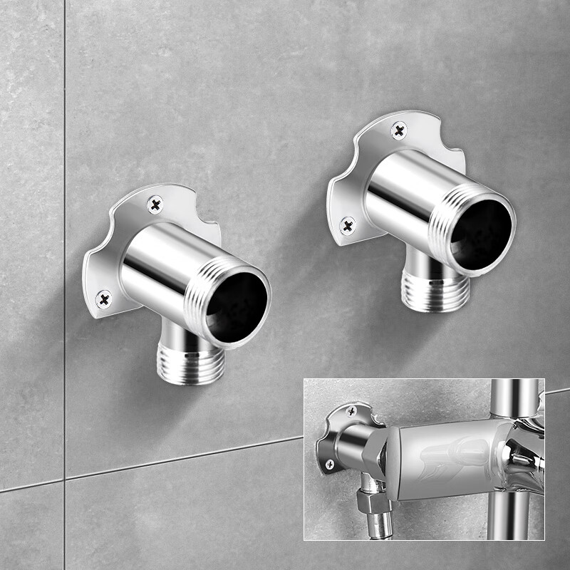 花洒明暗转接头淋浴器配件花洒转换接头底座精铜暗装改明装曲角接口