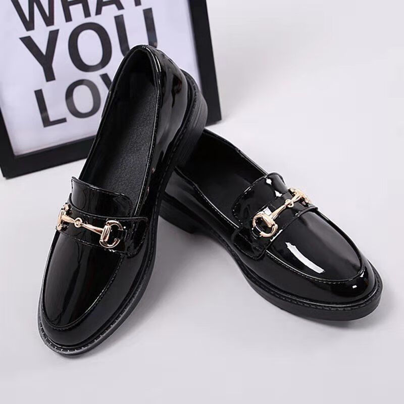 革代(gedai)大码女鞋40-43宽胖脚乐福鞋大脚骨大号胖妹妹mm35码网红小