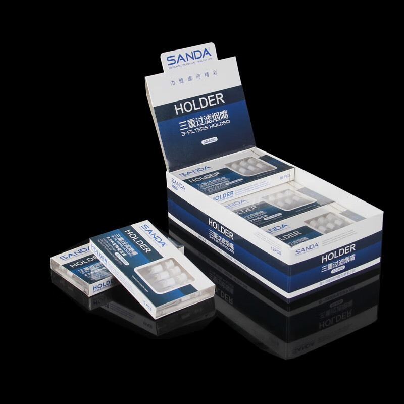 sanda三达中支烟嘴中号过滤嘴一次性健康烟嘴过滤器男女净烟器 高密度