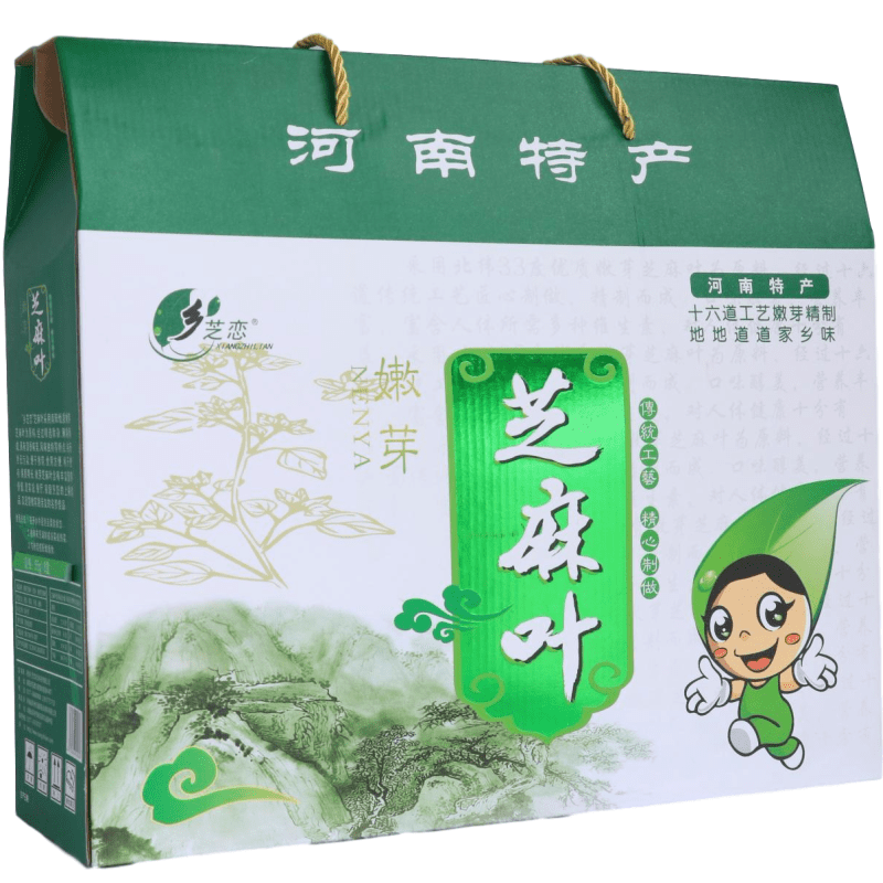 元族河南南阳特产土特产芝麻叶礼盒精选芝麻油叶子干菜干货